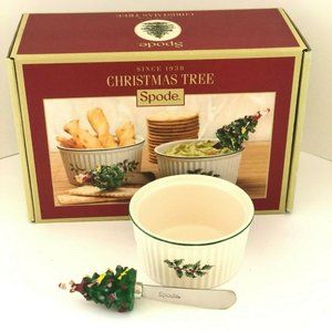 Spode Christmas Tree Dipping Set Pair of Ramekin